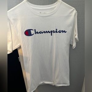 White Champion Tee